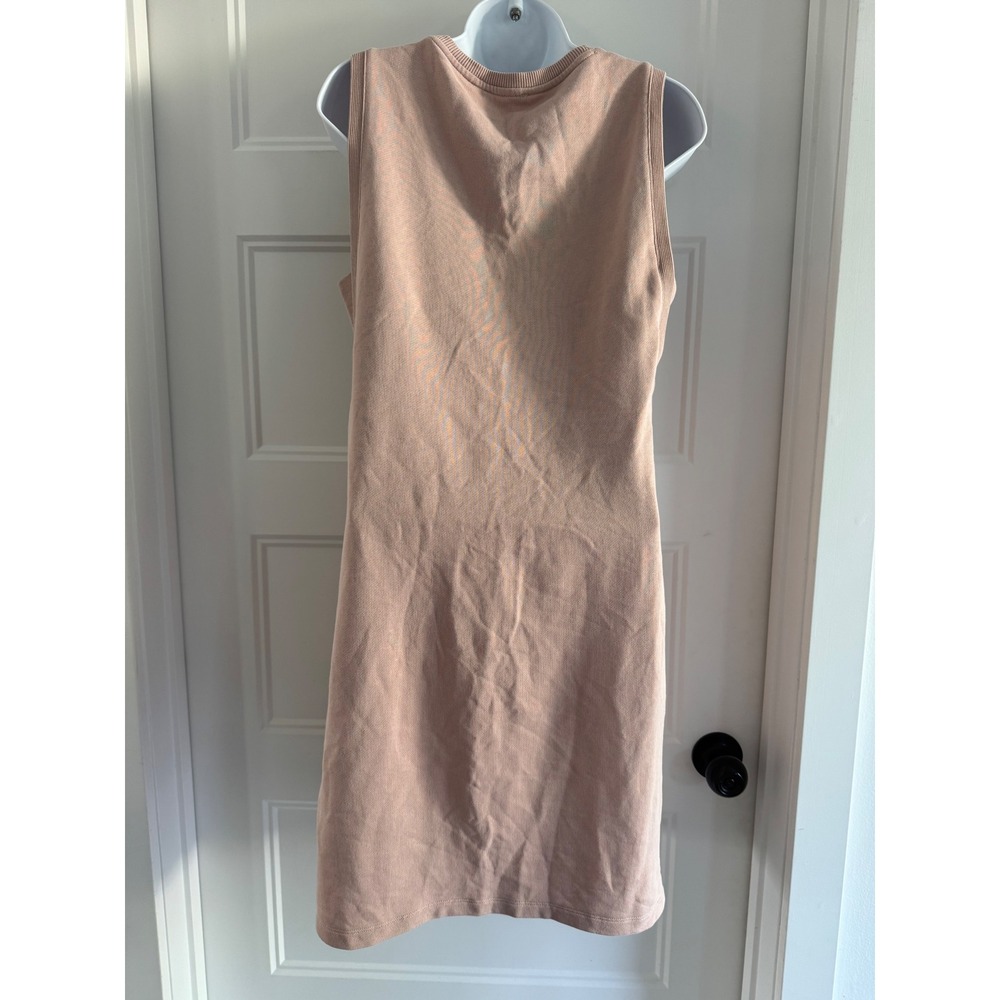 COS Dusty Rose Cotton Lyocell Sleeveless Midi Dress Crew Neck - Picture 7 of 9